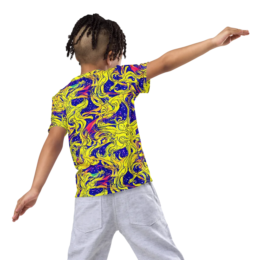 Skeletal Voltage on Kids Crew Neck T-Shirt — Back