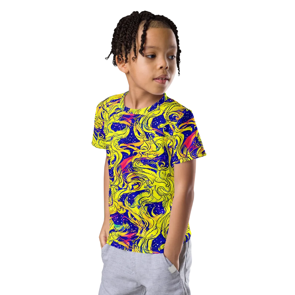 Skeletal Voltage on Kids Crew Neck T-Shirt — Left Front