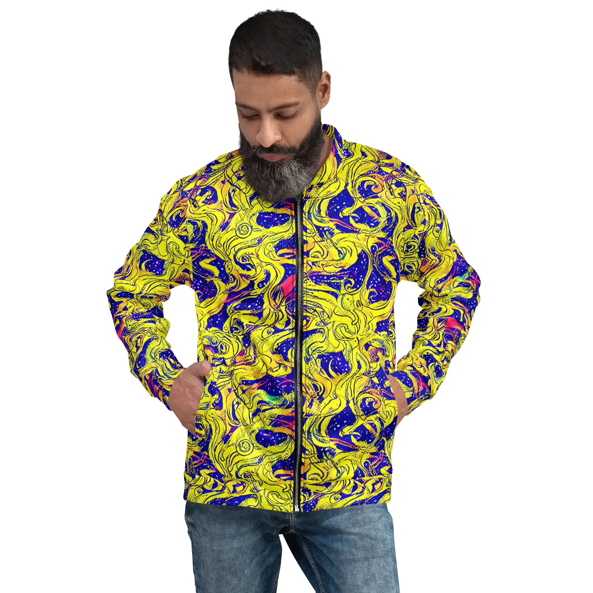 Skeletal Voltage on Bomber Jacket — Front