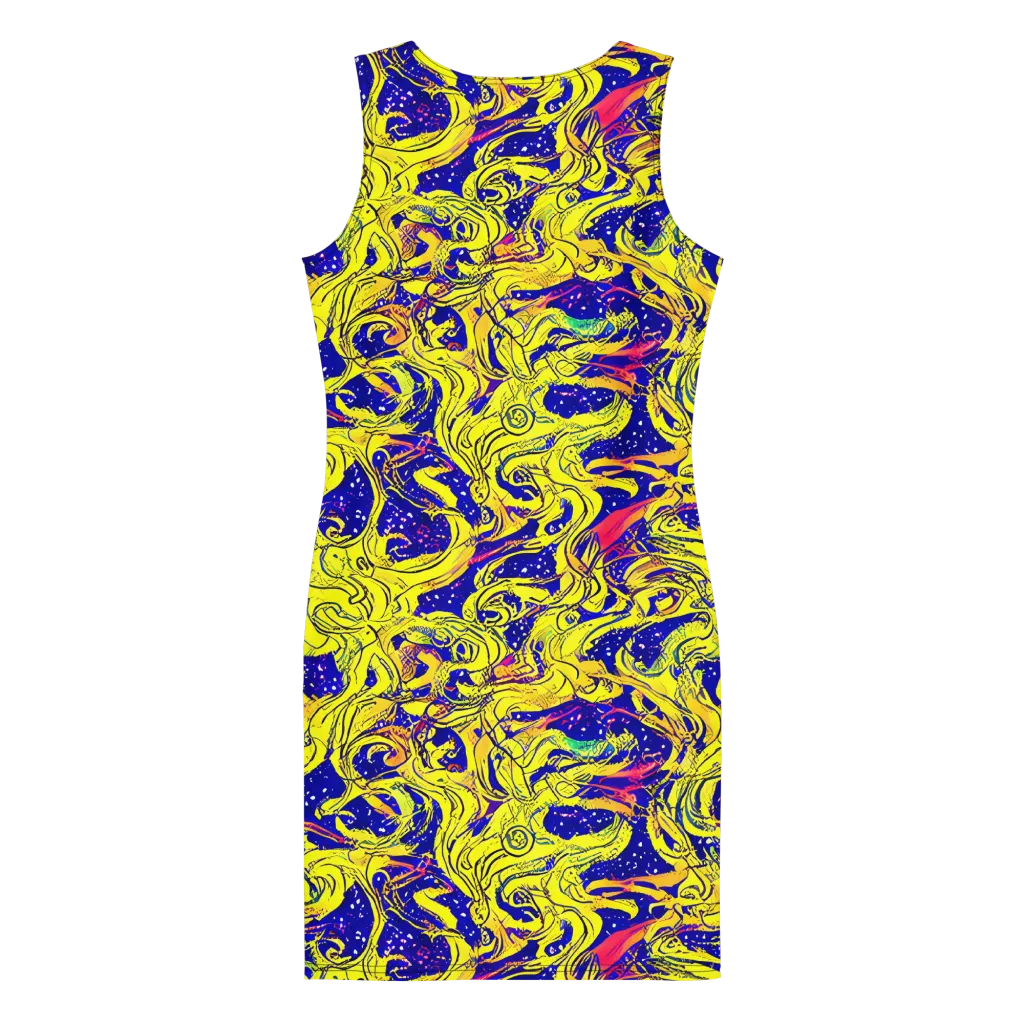 Skeletal Voltage on Bodycon Dress — Back
