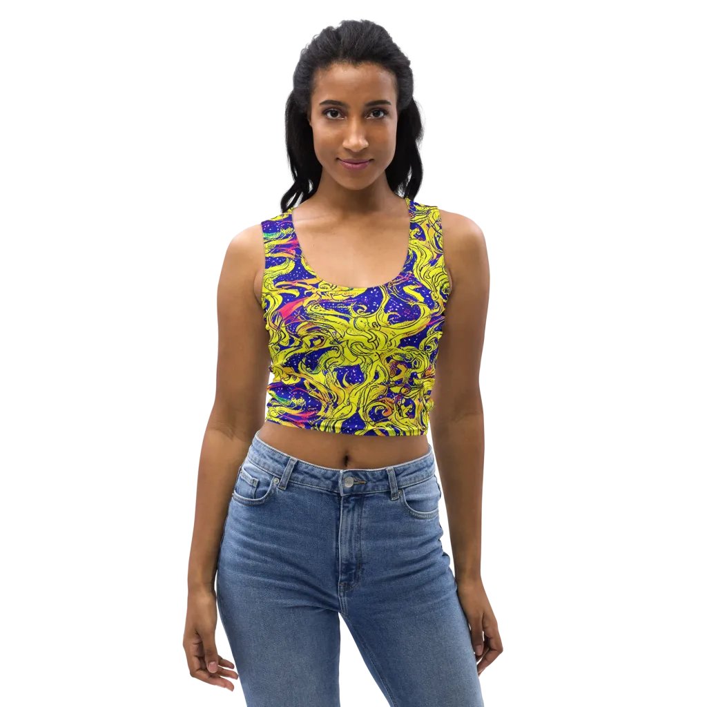 Skeletal Voltage on Crop Top — Front