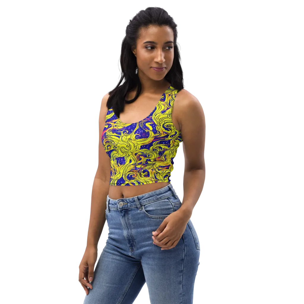 Skeletal Voltage on Crop Top — Left Front