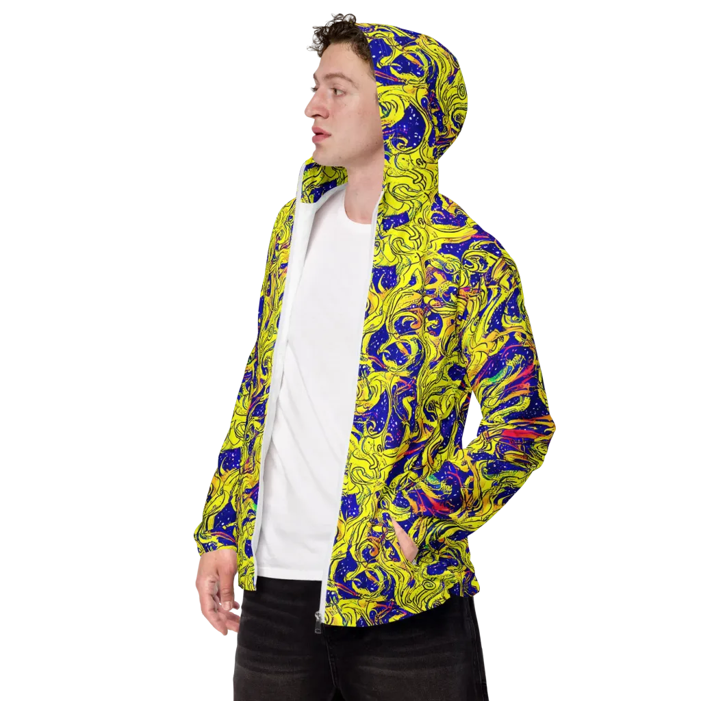 Skeletal Voltage on Men's Windbreaker — Left Front