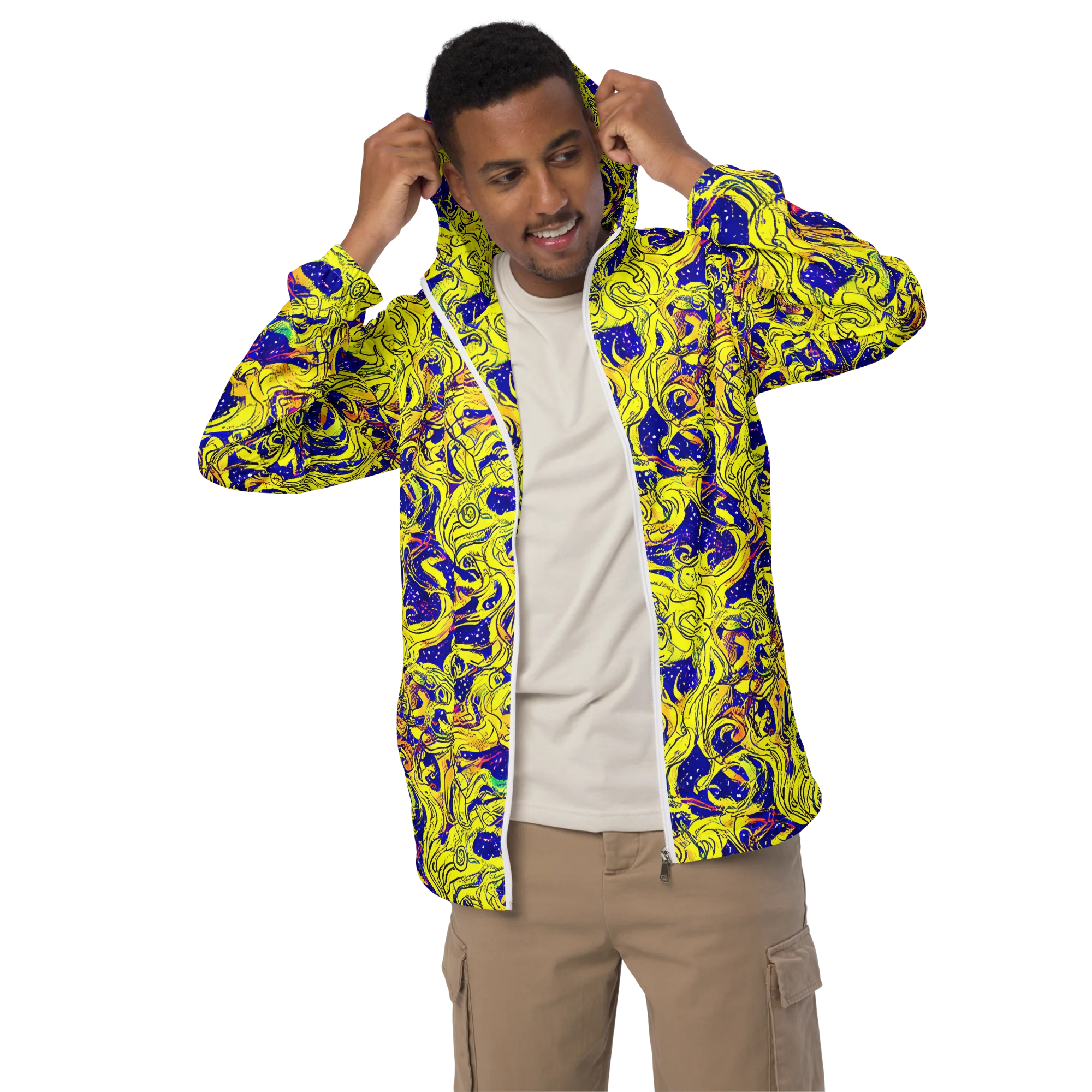 Skeletal Voltage on Men's Windbreaker — Front