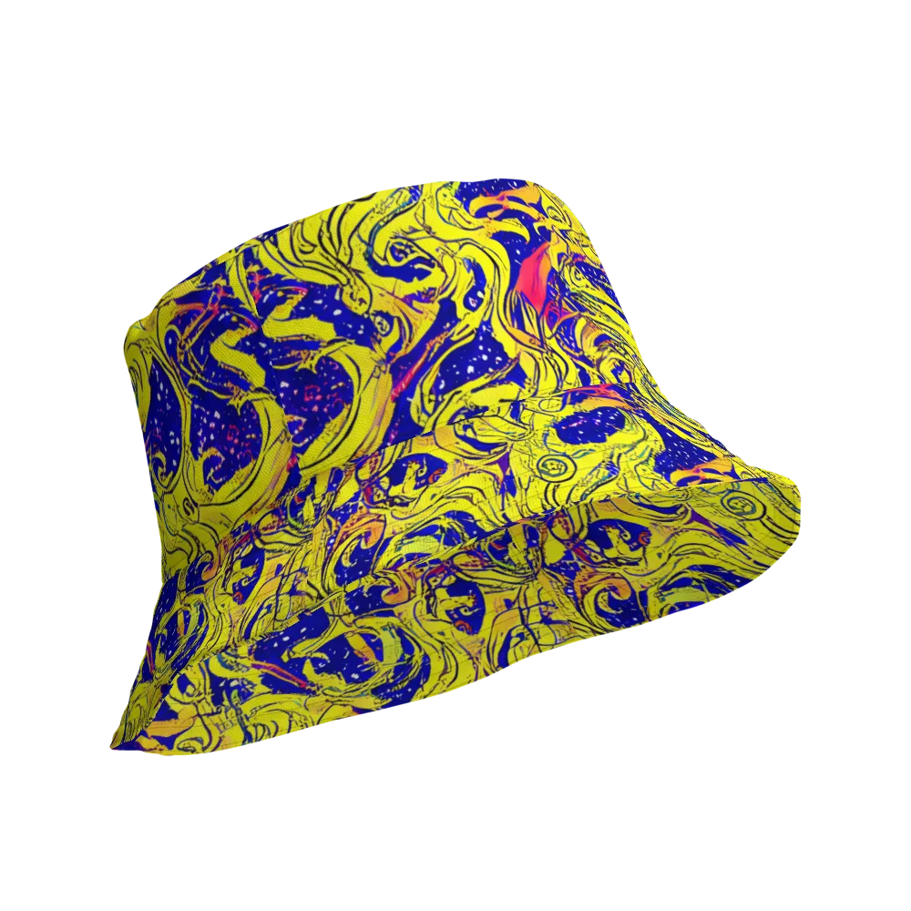 Skeletal Voltage on Reversible Bucket Hat — Product details Outside