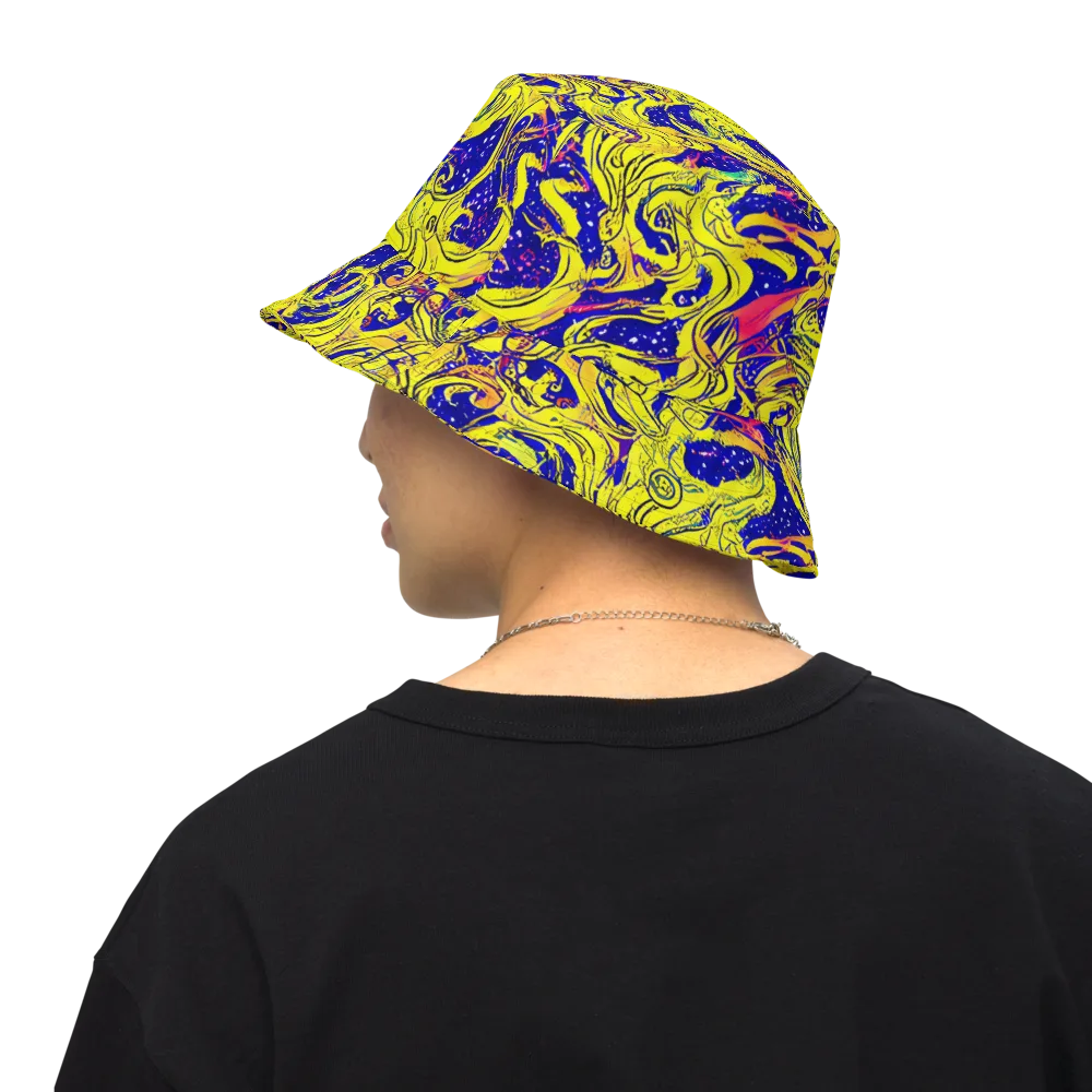 Skeletal Voltage on Reversible Bucket Hat — Back Inside