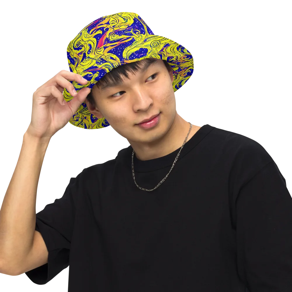 Skeletal Voltage on Reversible Bucket Hat — Front Inside