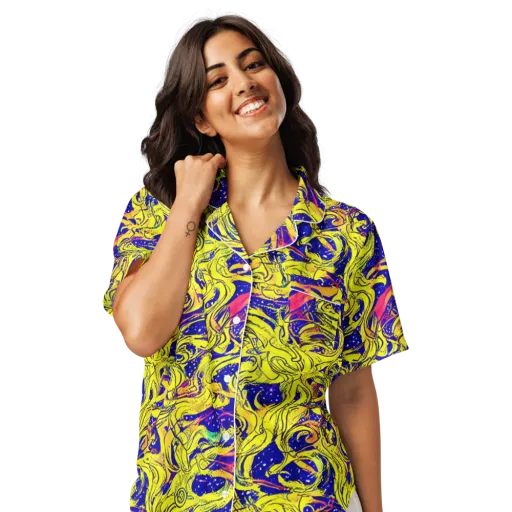Skeletal Voltage on a Women's Short Sleeve Pajama Top