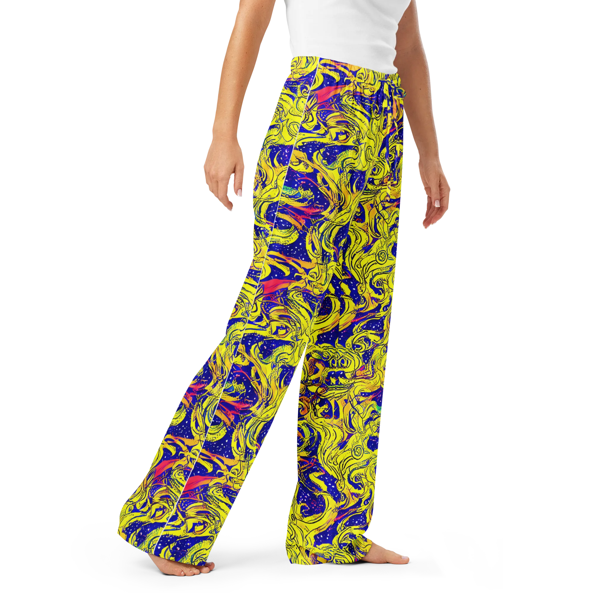 Skeletal Voltage on Women's Pajama Pants — Right Front