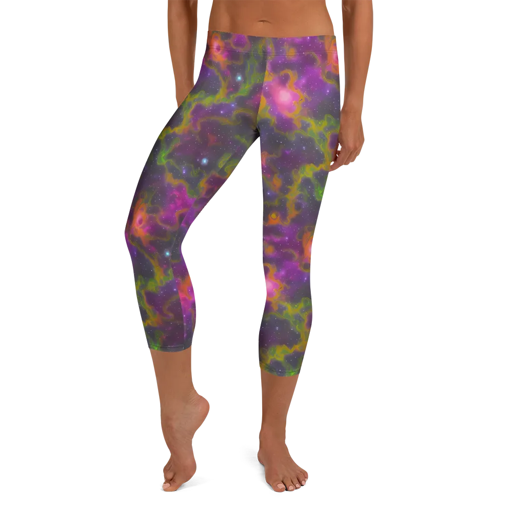 Orchid Cosmos on Capri Leggings — Front