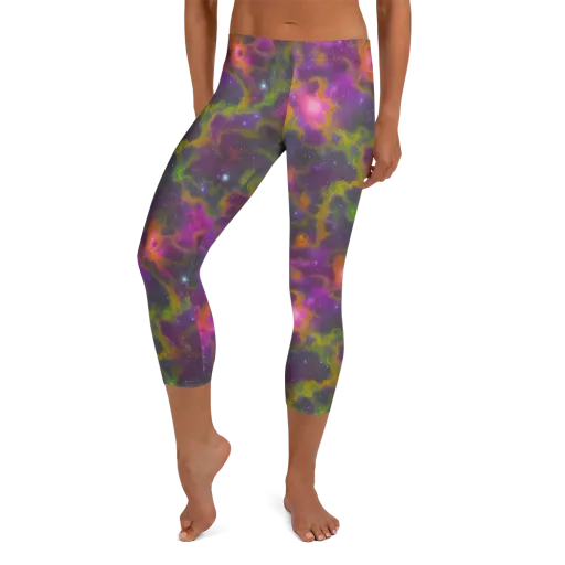 Orchid Cosmos on a Capri Leggings