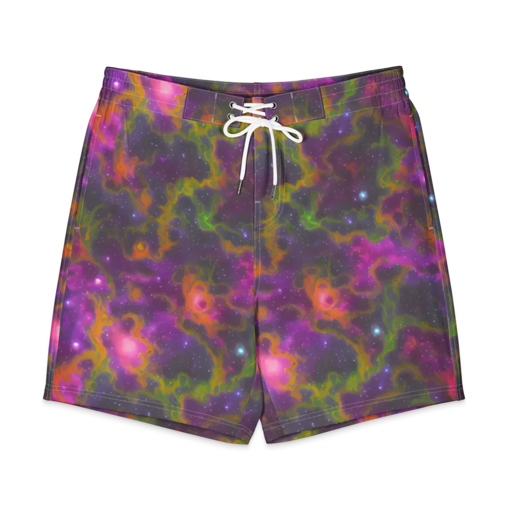 Orchid Cosmos on Men's Board Shorts — Front