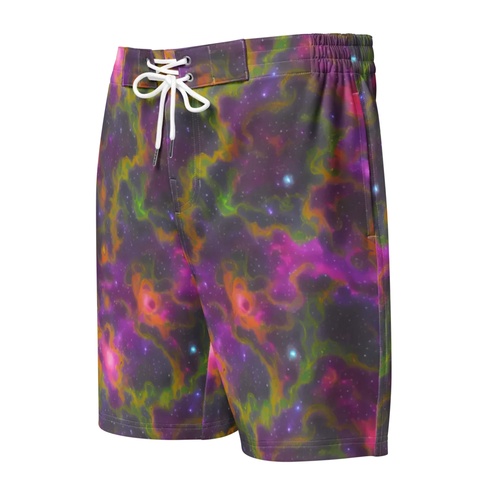 Orchid Cosmos on Men's Board Shorts — Front