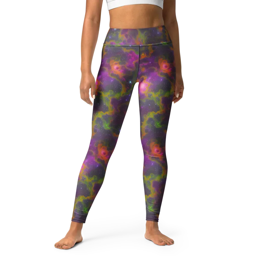 Orchid Cosmos on Yoga Leggings — Front