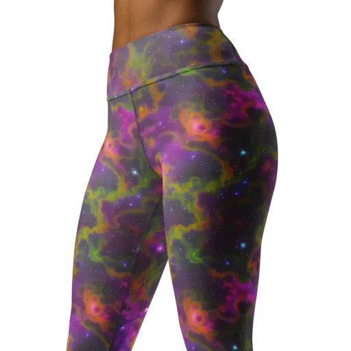 Orchid Cosmos on a Yoga Leggings