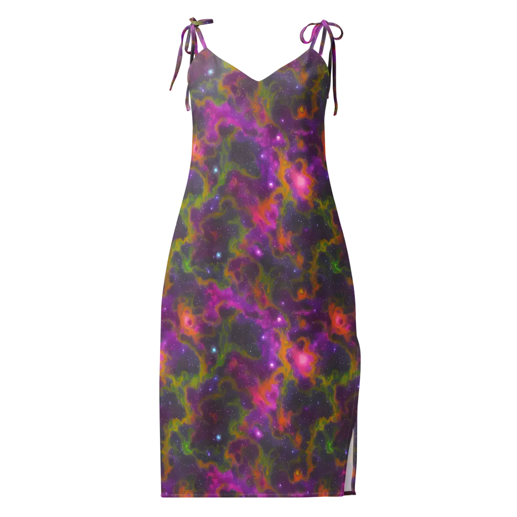 Orchid Cosmos on Slip Dress — Front