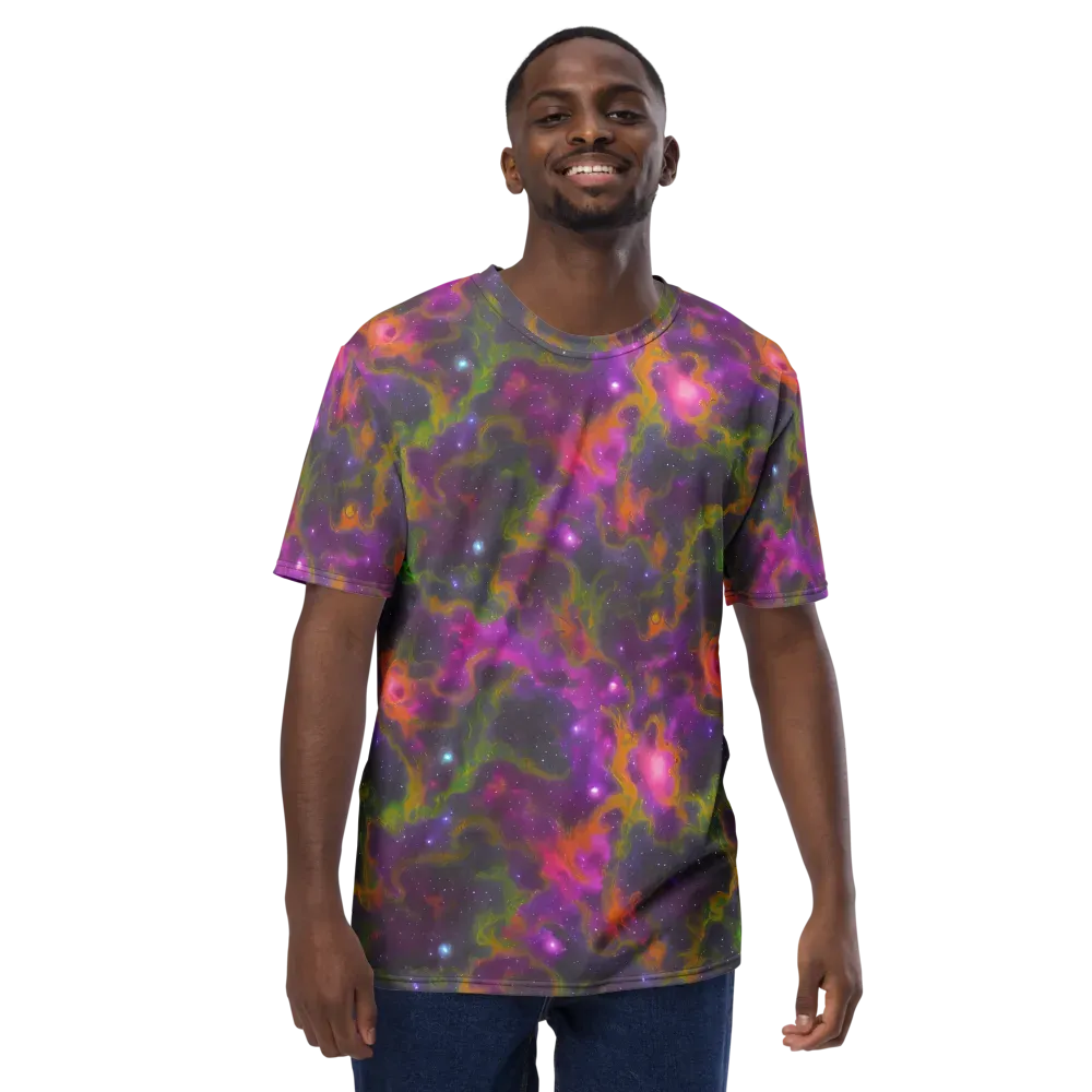 Orchid Cosmos on Men's Crew Neck T-Shirt — Front