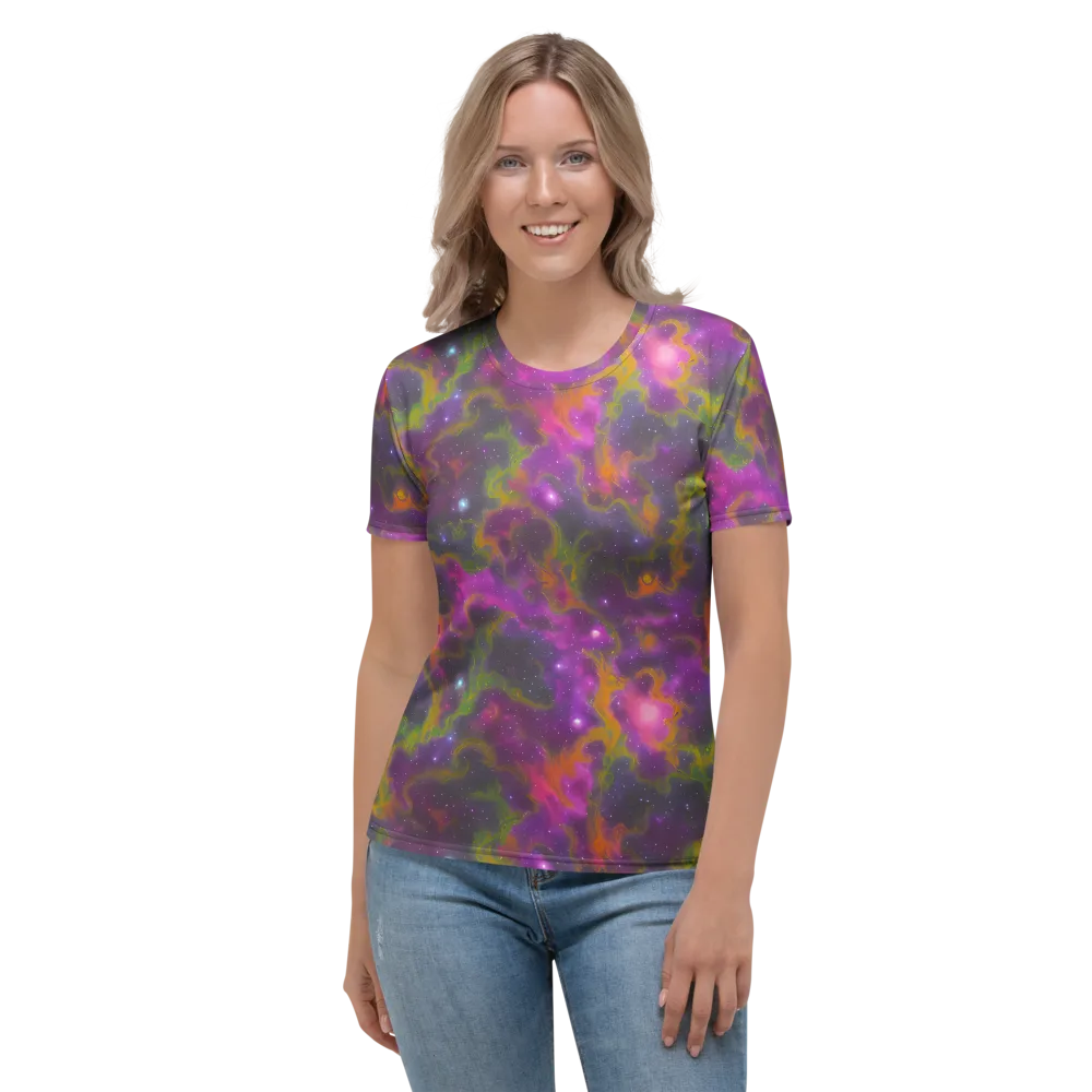 Orchid Cosmos on Women's Crew Neck T-Shirt — Front