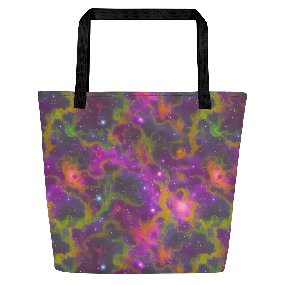 Orchid Cosmos on Large Tote Bag W/ Pocket — Front