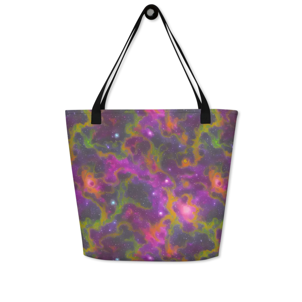 Orchid Cosmos on Large Tote Bag W/ Pocket — Front