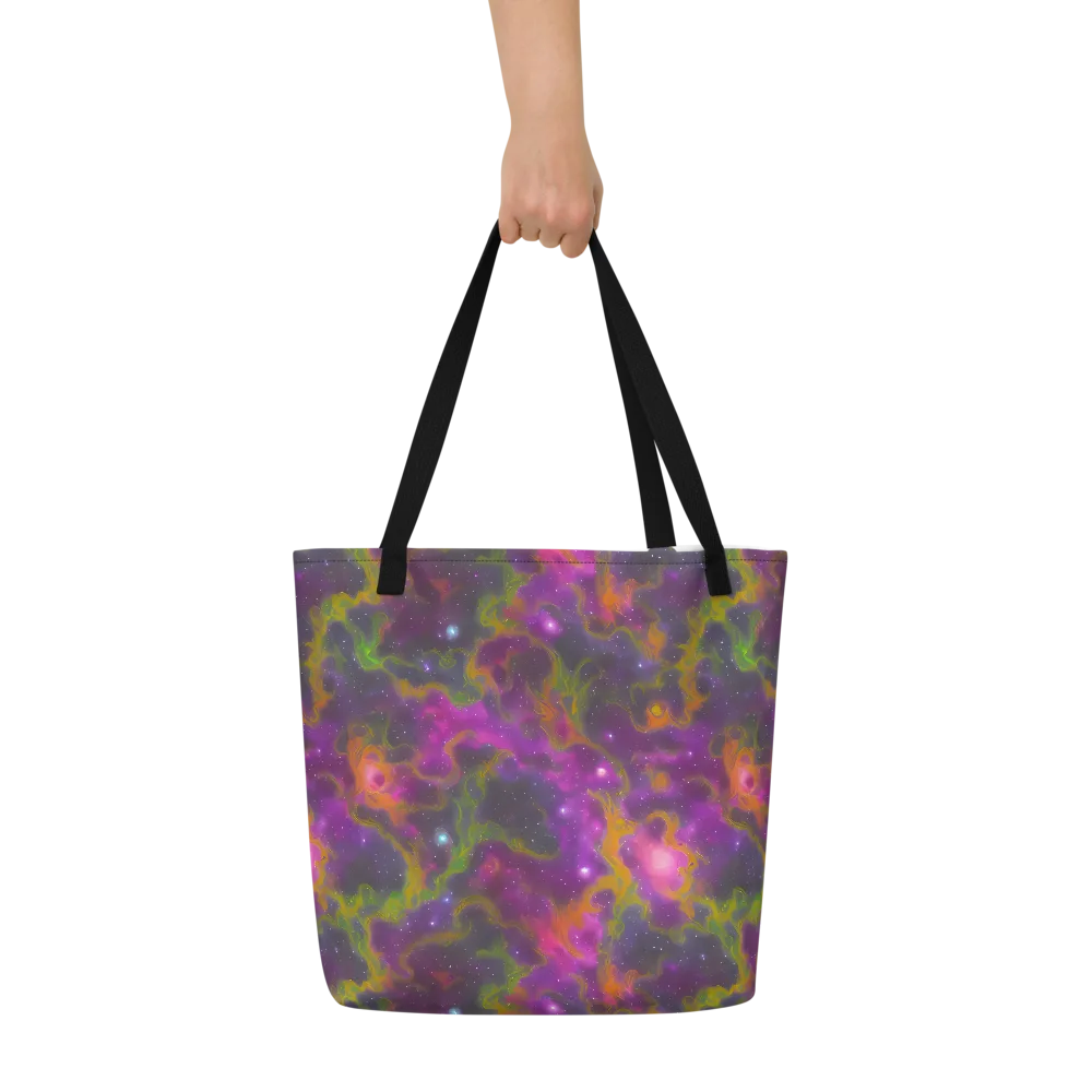 Orchid Cosmos on Large Tote Bag W/ Pocket — Front
