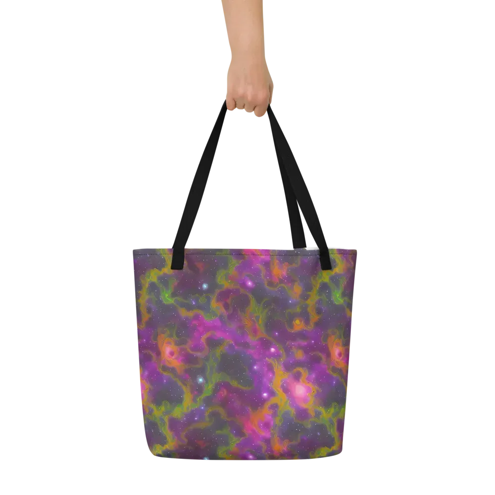Orchid Cosmos on Large Tote Bag W/ Pocket — Front