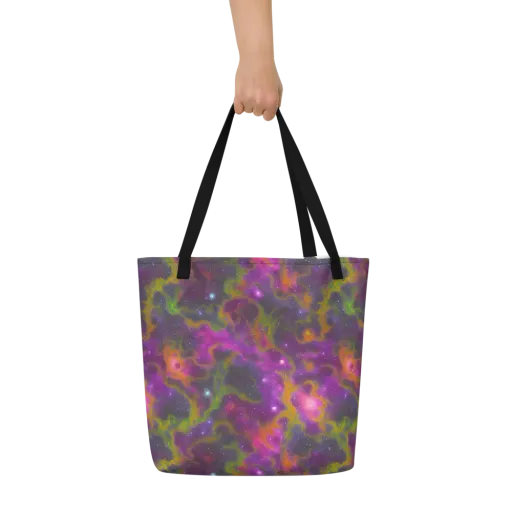 Orchid Cosmos on a Large Tote Bag W/ Pocket