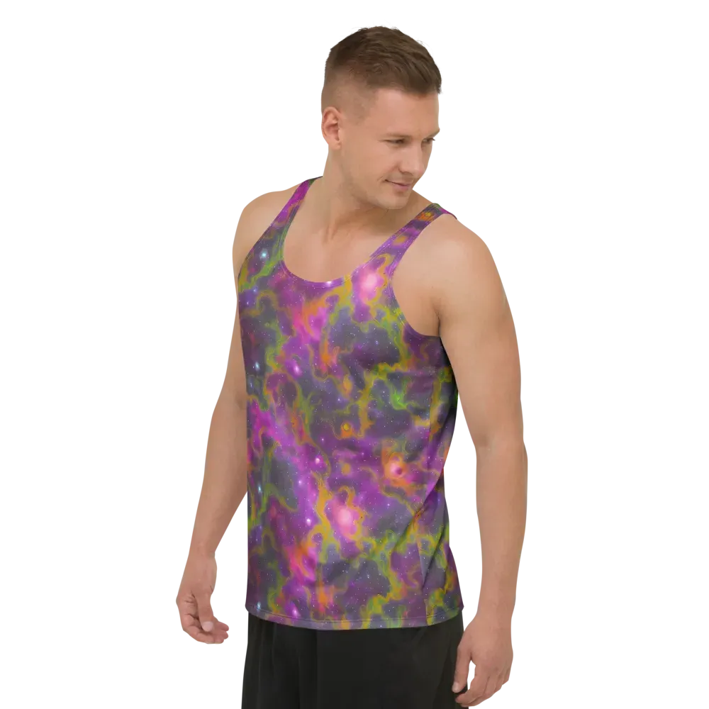 Orchid Cosmos on Men's Tank Top — Left Front