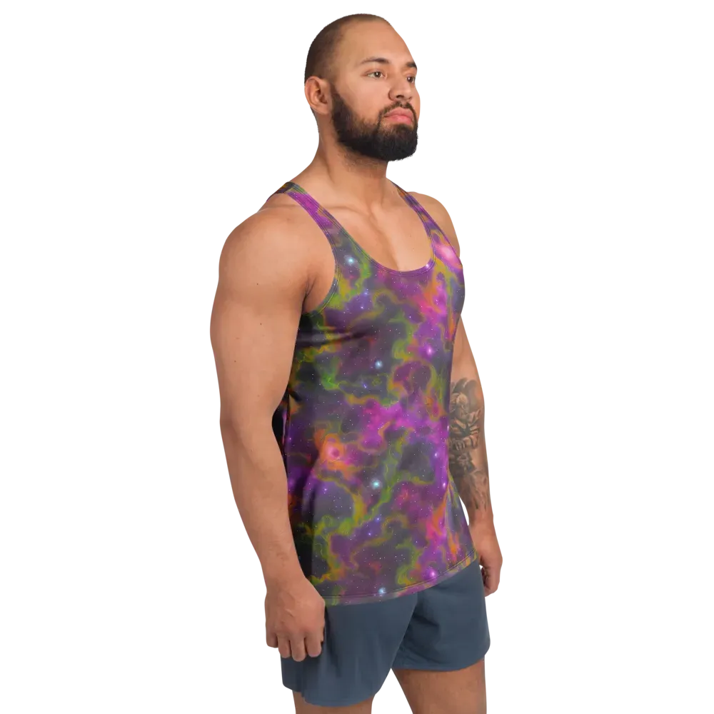 Orchid Cosmos on Men's Tank Top — Right Front