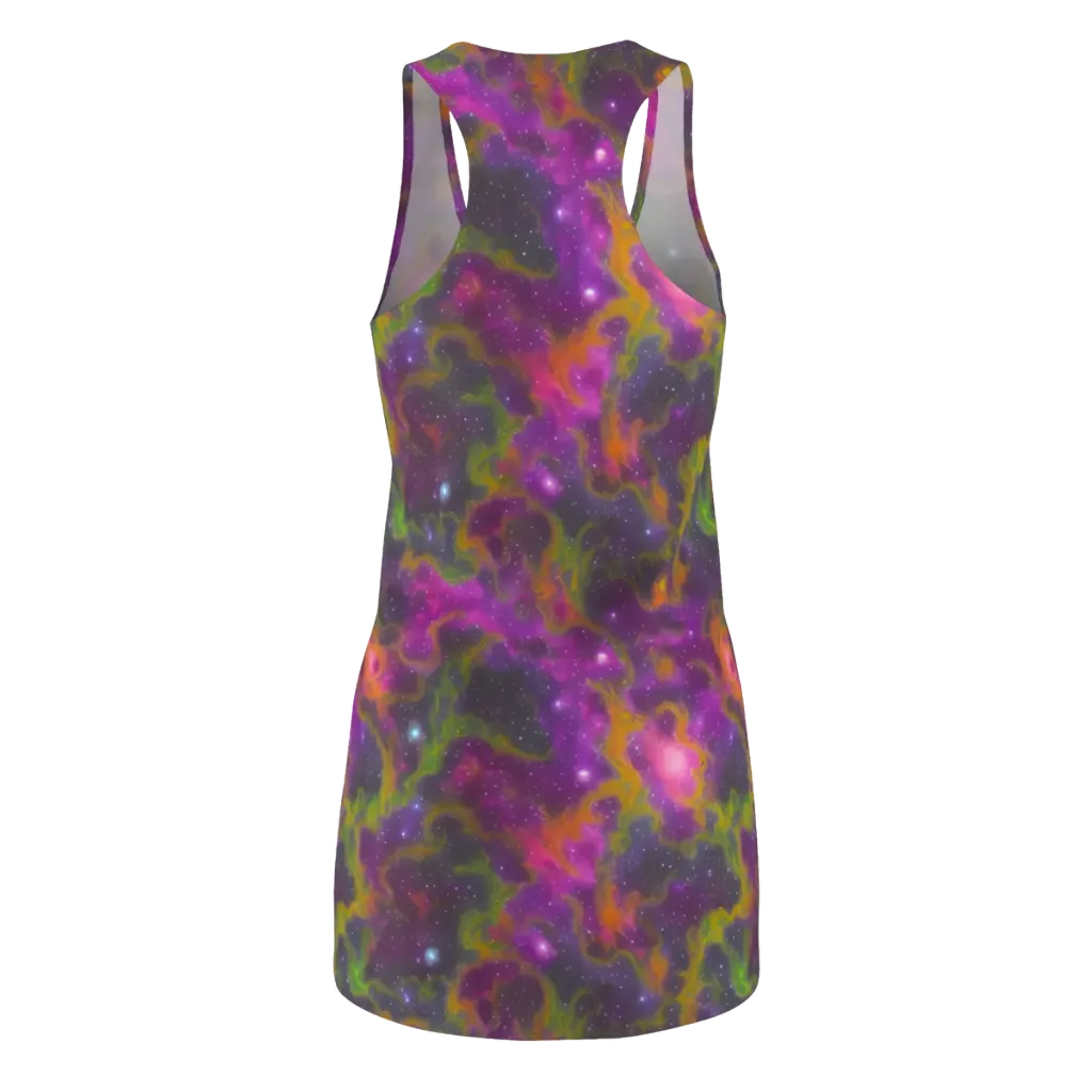 Orchid Cosmos on Racerback Dress — Back