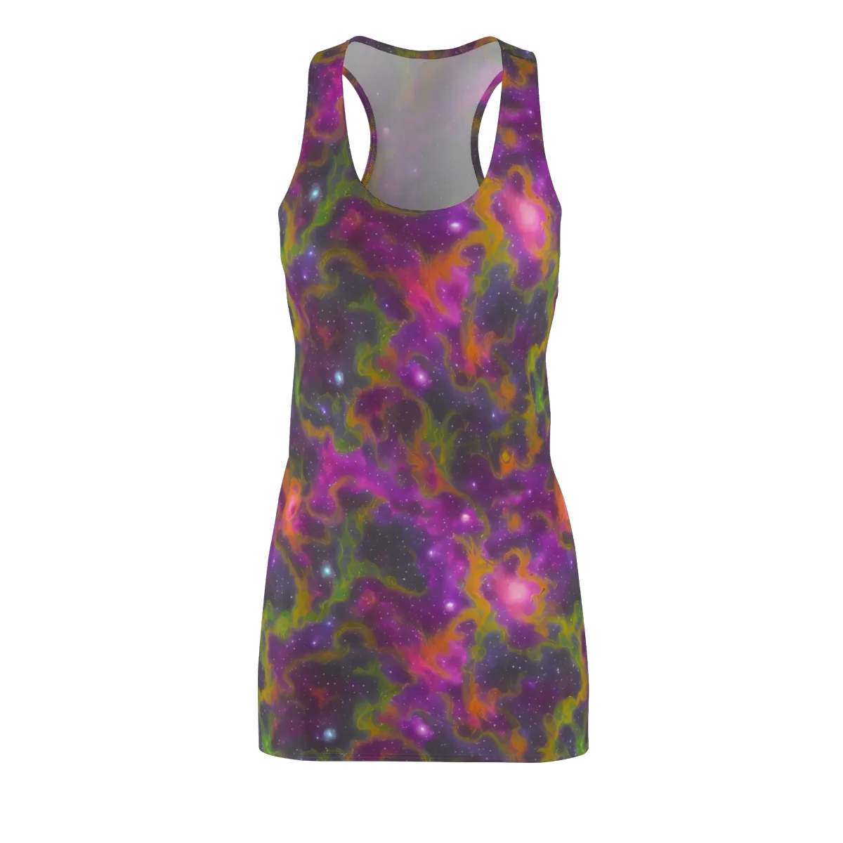 Orchid Cosmos on Racerback Dress — Front