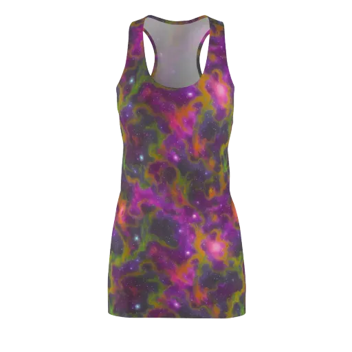 Orchid Cosmos on a Racerback Dress