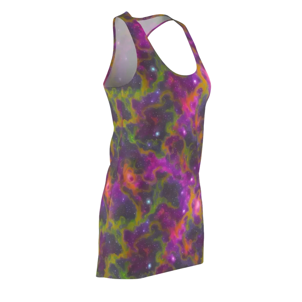 Orchid Cosmos on Racerback Dress — Front Side