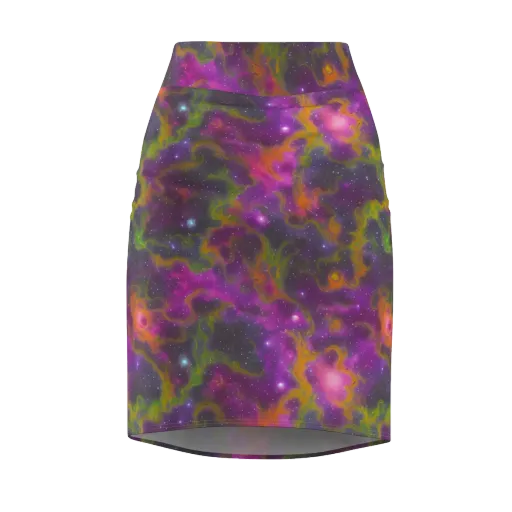 Orchid Cosmos on a Pencil Skirt