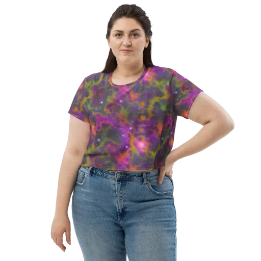Orchid Cosmos on a Crop Tee