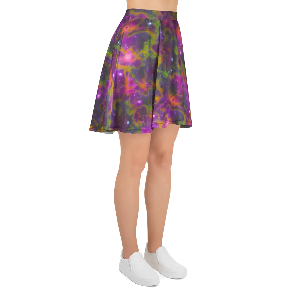 Orchid Cosmos on Skater Skirt — Right
