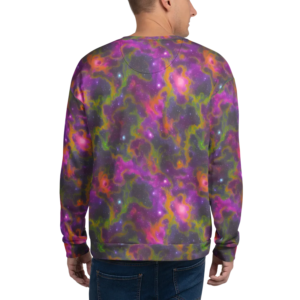Orchid Cosmos on Sweatshirt — Back