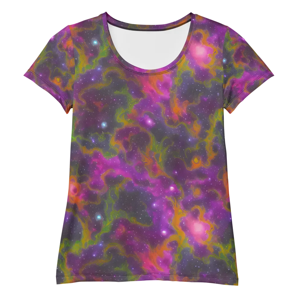 Orchid Cosmos on Women's Athletic T-Shirt — Front