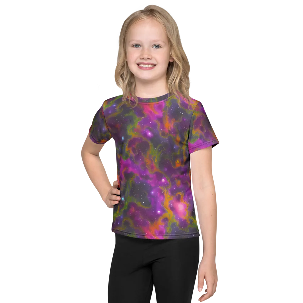 Orchid Cosmos on Kids Crew Neck T-Shirt — Front