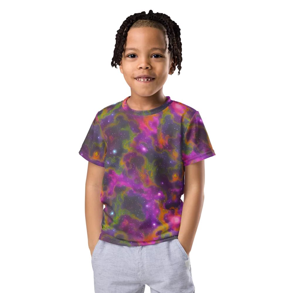Orchid Cosmos on Kids Crew Neck T-Shirt — Front
