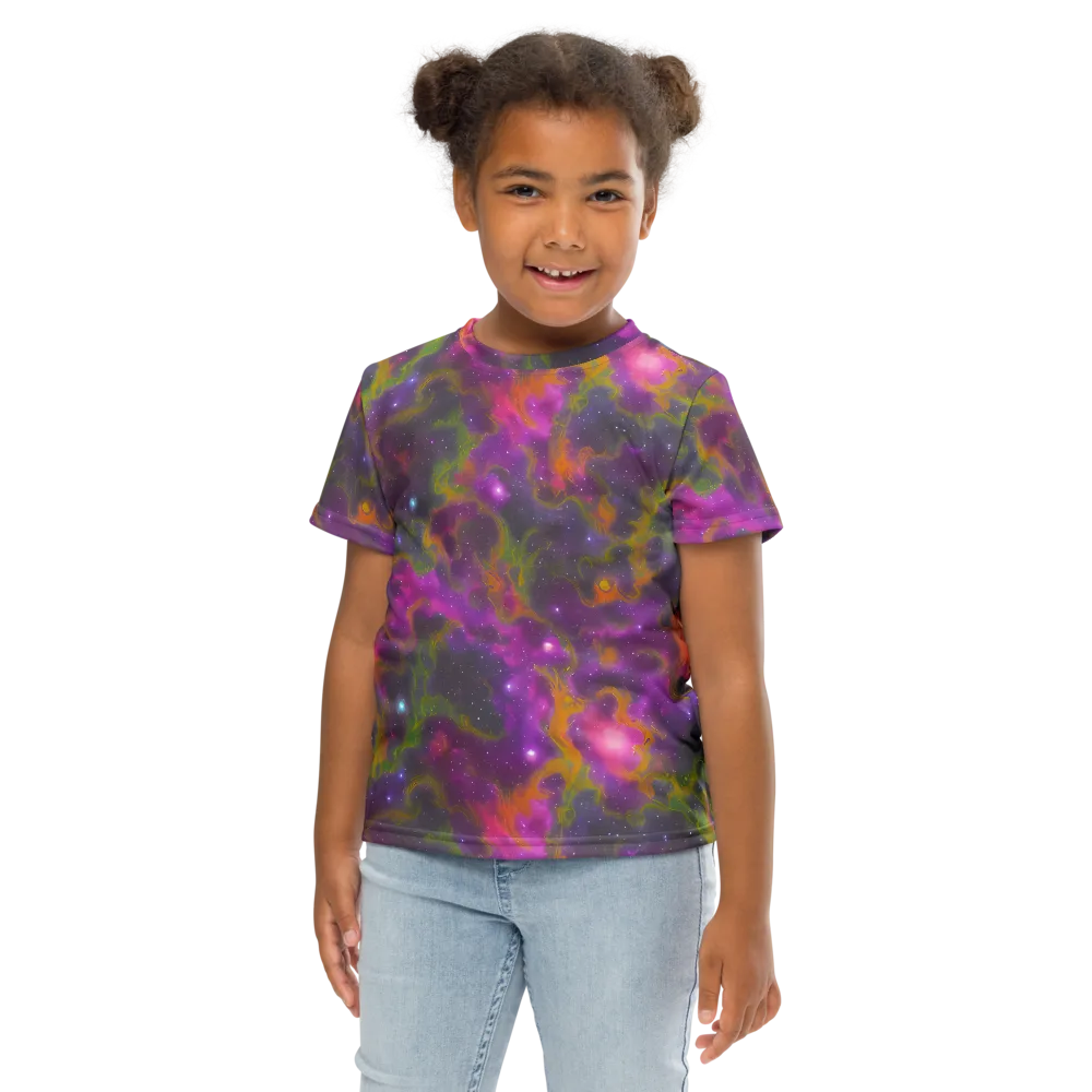 Orchid Cosmos on Kids Crew Neck T-Shirt — Front