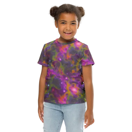 Orchid Cosmos on a Kids Crew Neck T-Shirt