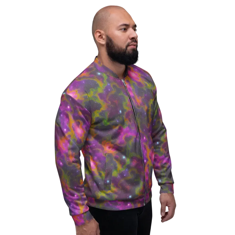 Orchid Cosmos on Bomber Jacket — Right