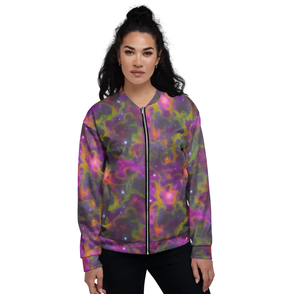 Orchid Cosmos on Bomber Jacket — Front