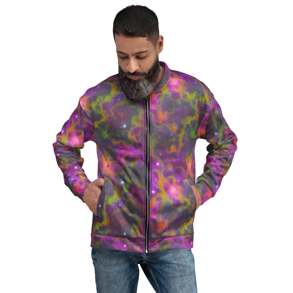 Orchid Cosmos on Bomber Jacket — Front