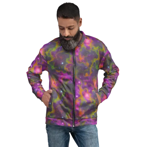 Orchid Cosmos on a Bomber Jacket