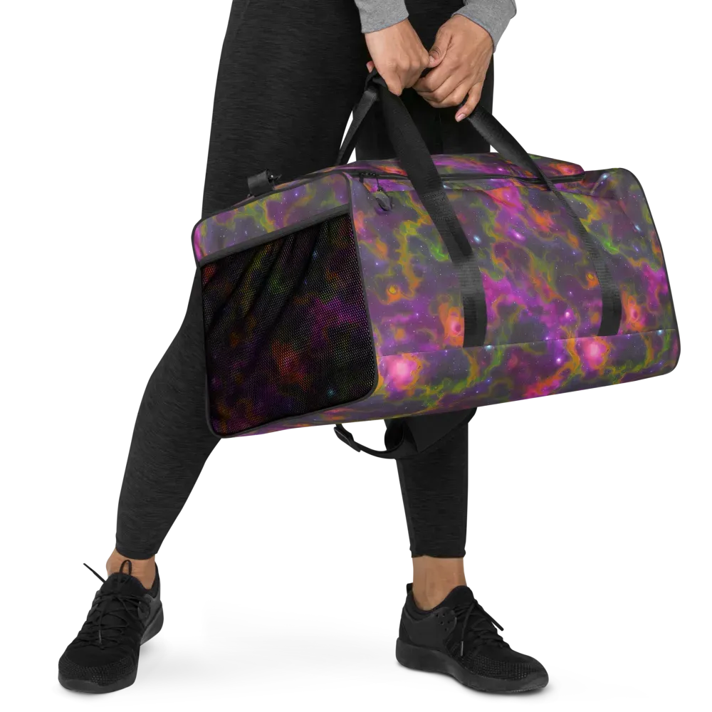 Orchid Cosmos on Duffle Bag — Right Front