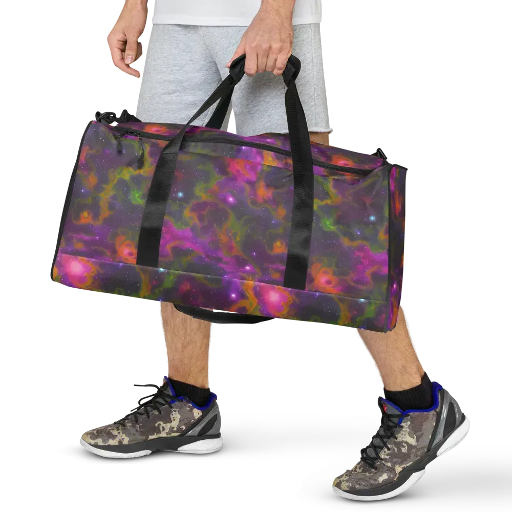 Orchid Cosmos on Duffle Bag — Front