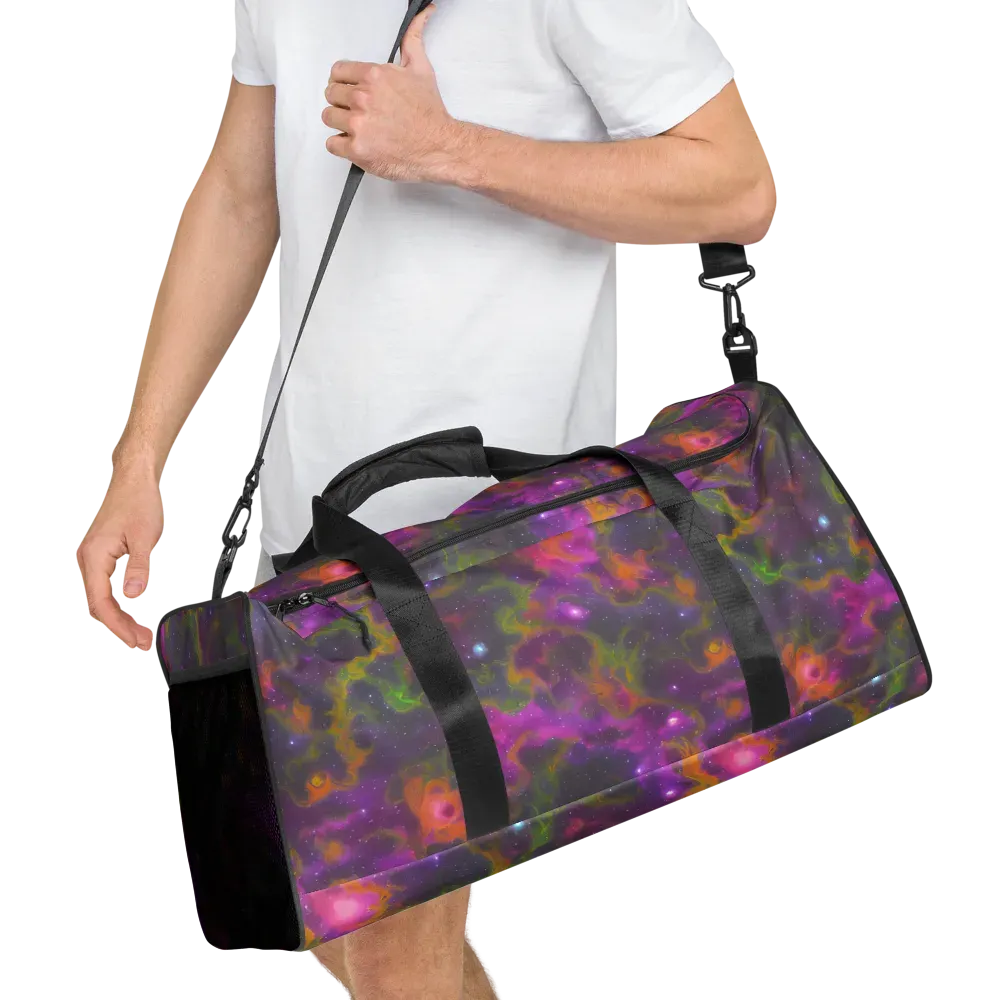 Orchid Cosmos on Duffle Bag — Right Front