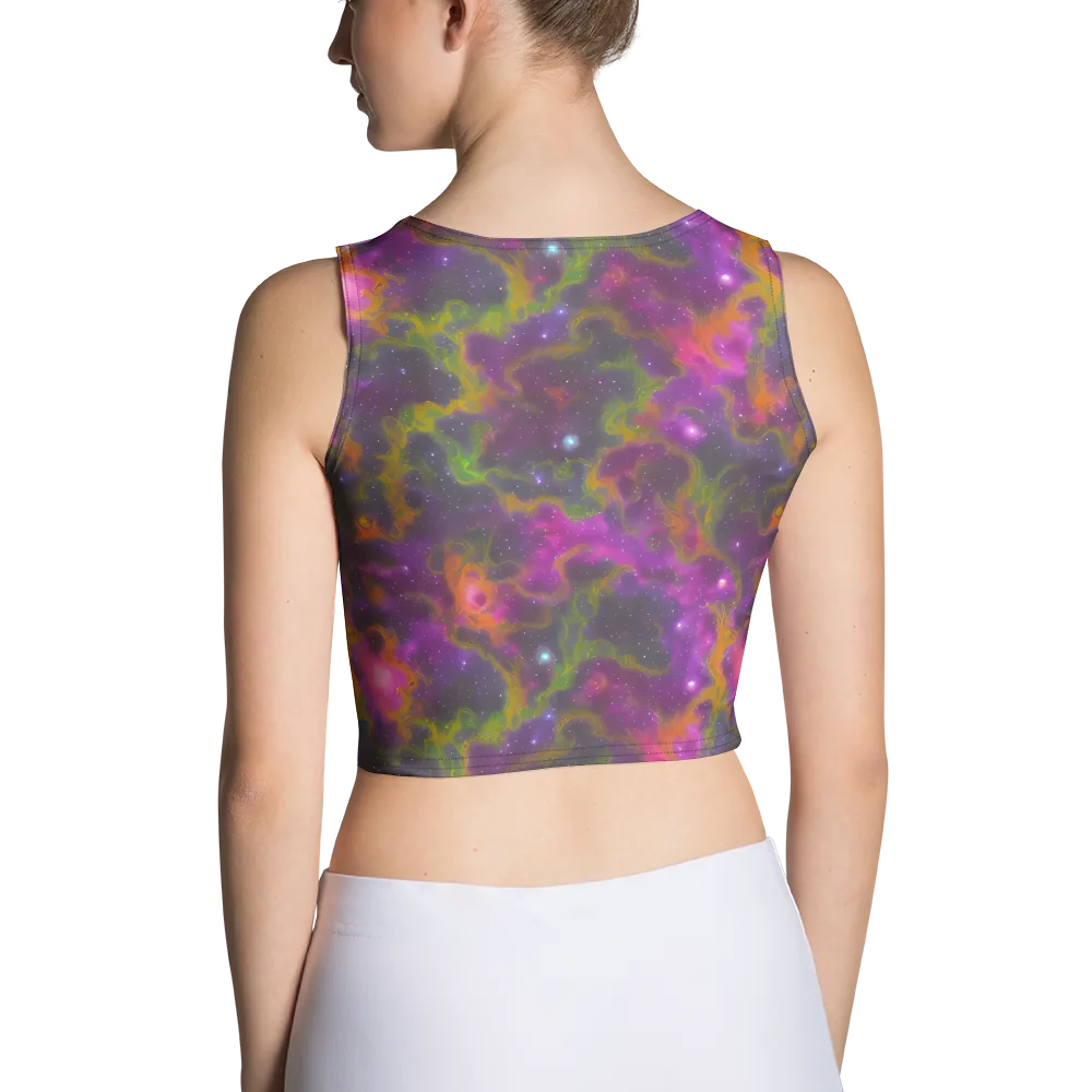 Orchid Cosmos on Crop Top — Back